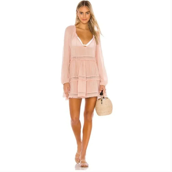 Eberjey Pink Summer of Love Sofia Swim Cover Up Dress - Picture 1 of 16